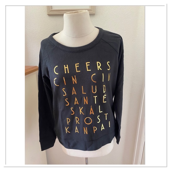 Women’s Knit Gold Foil Print Top Shirt Chaser - Picture 3 of 5